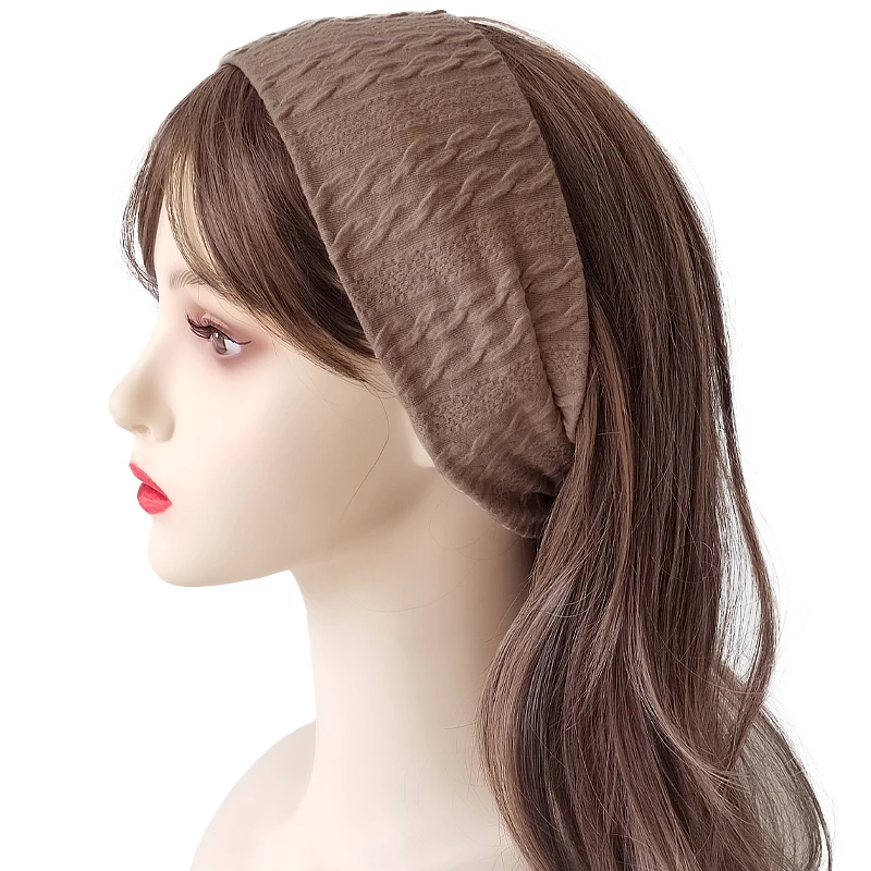 Повязка для волос женская спиральная в полоску мягкий эластичный бандаж на