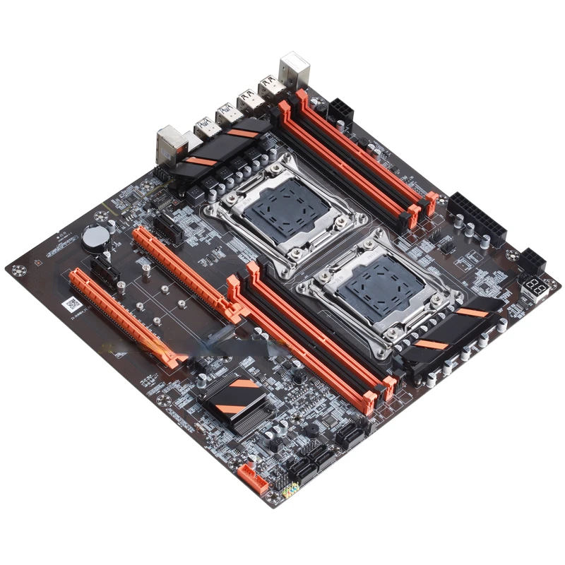 Материнская плата X99 с двойным процессором M.2 LGA 2011 V3 E-ATX USB3.0 SATA3 8 DIMM DDR4 поддержка