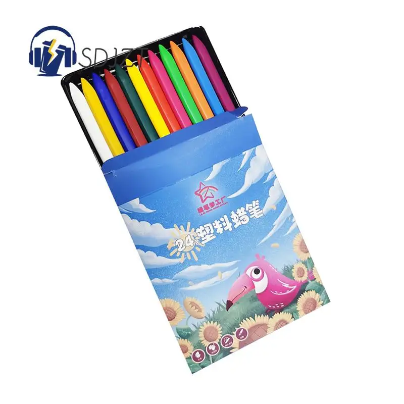 

12 Colors Triangular Crayons Safe Non-toxic Triangular Colouring Pencil for Students Kids Children Stationery School Supplies