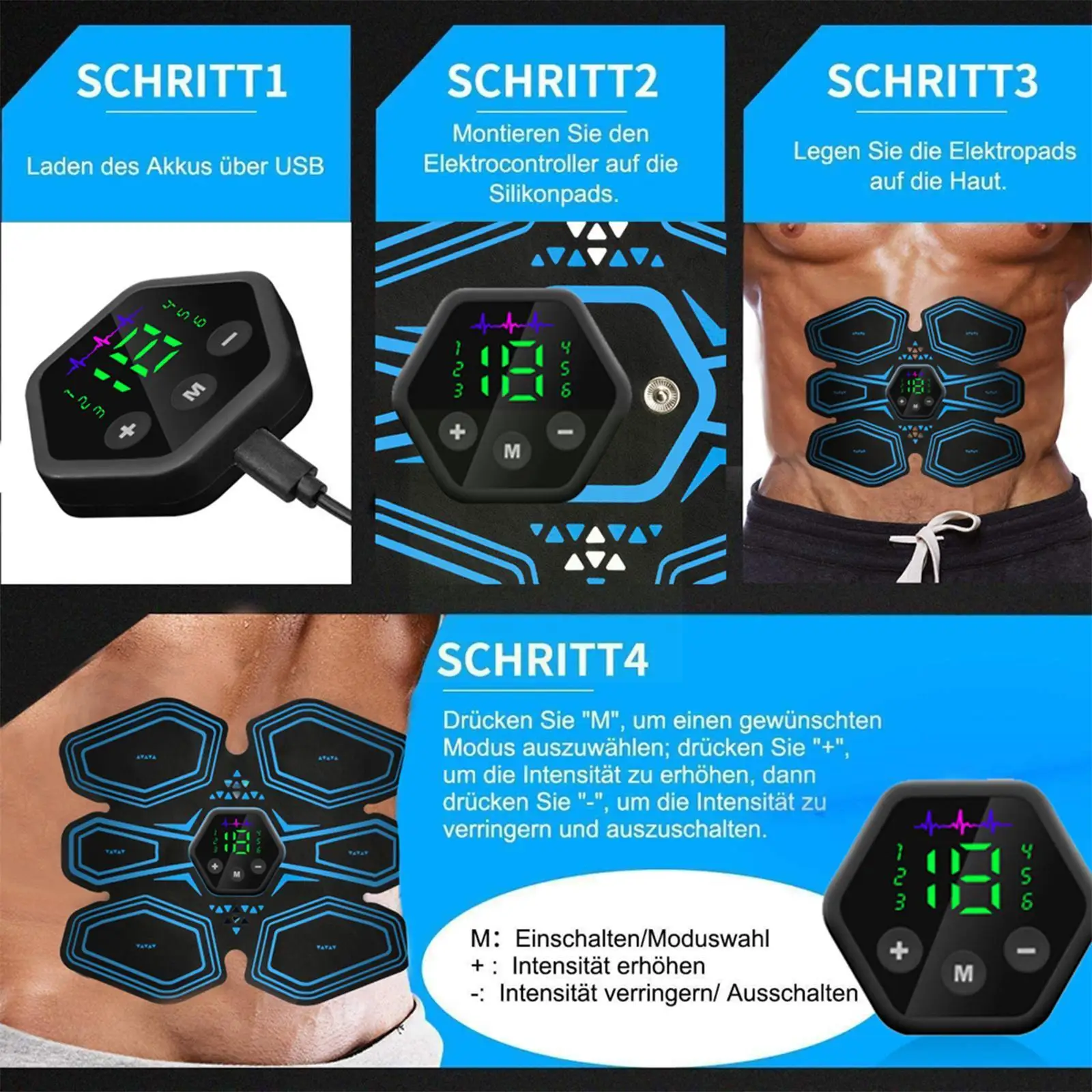 

Body Slimming Massager EMS Wireless Muscle Stimulator Smart Loss Abdominal Electric Fitness Trainer Weight Stickers Trainin P6B0