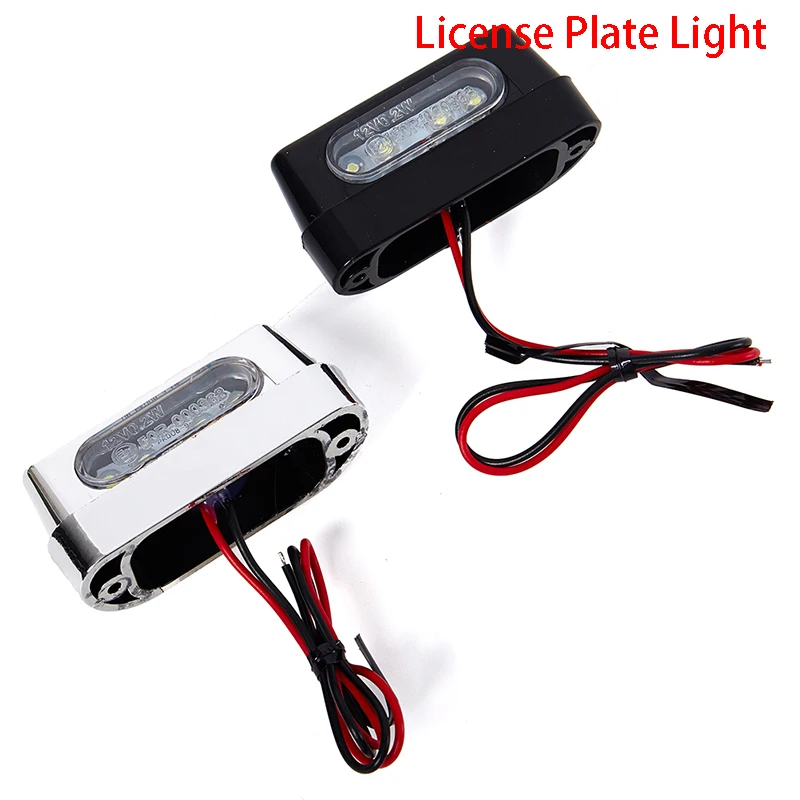 

1Pc 12V Universal Waterproof LED Motorcycle Tail Brake Rear License Plate Light