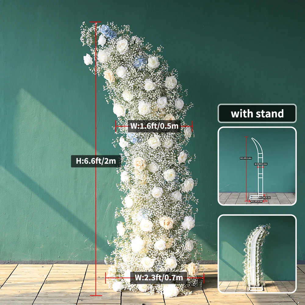 Белая синяя серия шампанского роза Гипсофила детская дышащая Цветочная