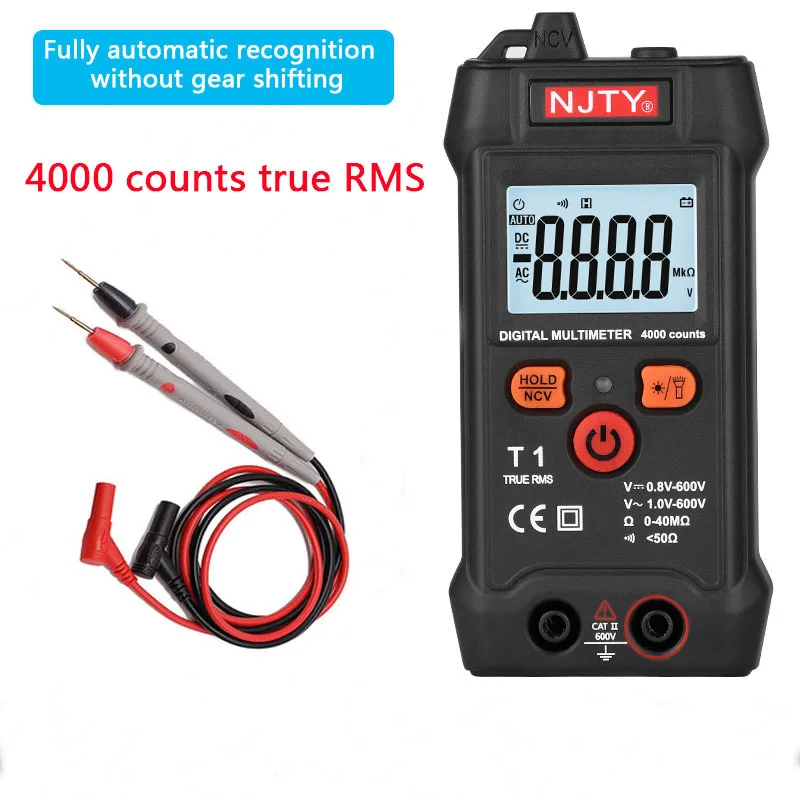 

Intelligent Multimeter Digital 4000 Portable Electrician Multimeter Voltage Tester AC DC Voltage 0 ~ 600 Digital Multimeter