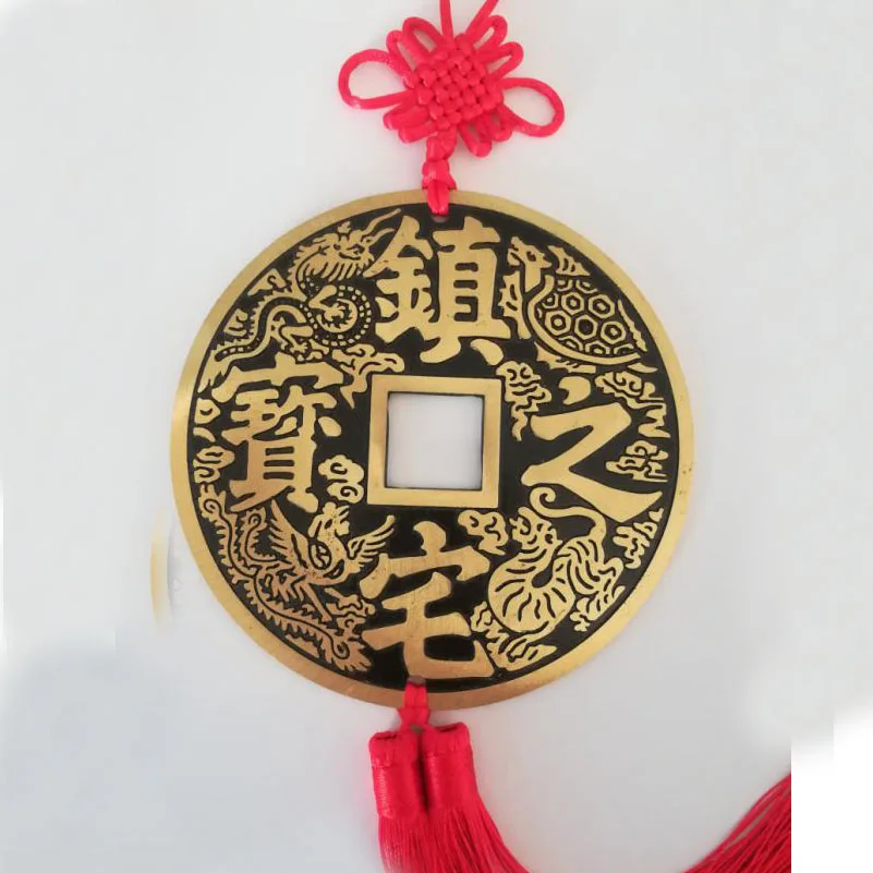 

2022 HOME living room shop Geomantic FENG SHUI exorcise evil spirits multipurpose Amulet Pendant Copper medal talisman