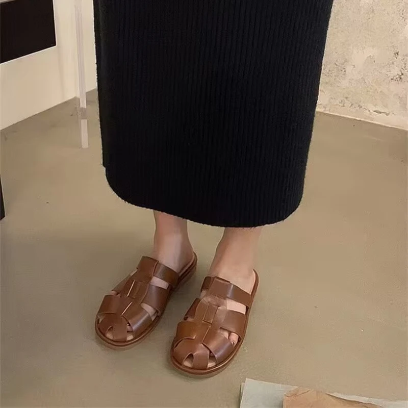 

Ladies Shoes on Sale 2023 Brand Fashion Hollow Women's Slippers Summer Casual Women Flat Sandals Zapatos Para Damas En Oferta