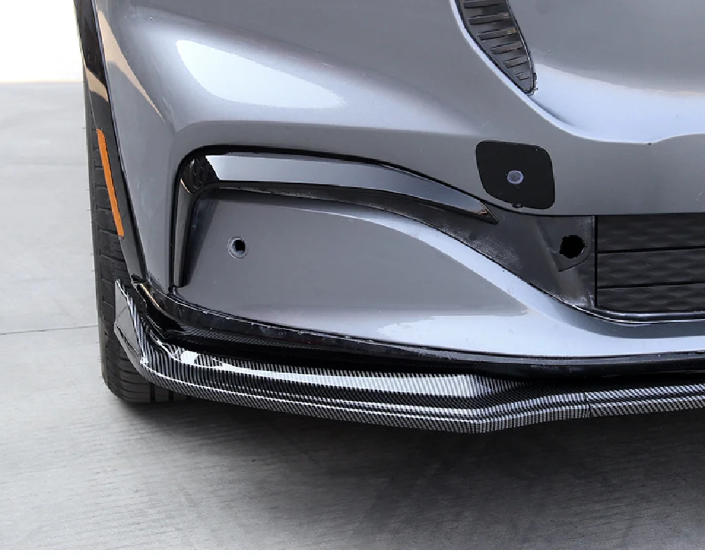 Бампер для Ford Mustang Mach e под спойлер передняя лопата углеродное волокно узор