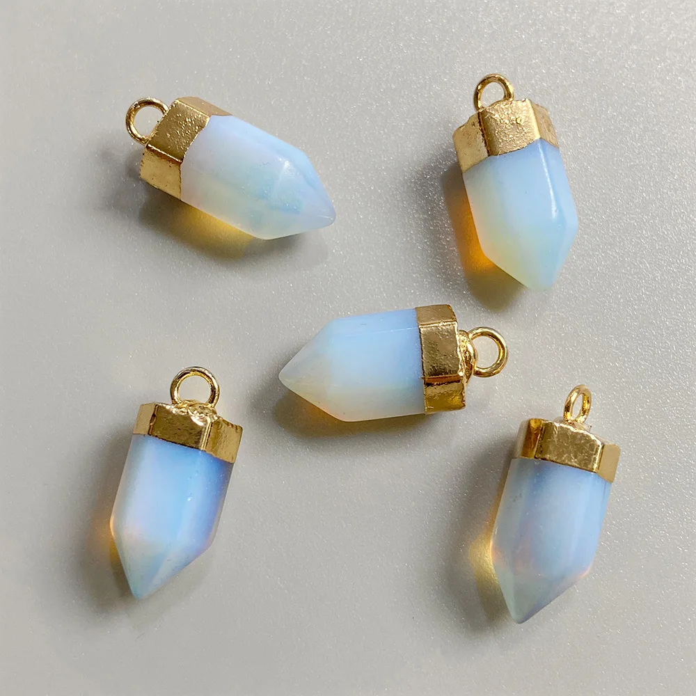 Подвеска из натурального камня в форме пули агат опал кошачий глаз рандомные