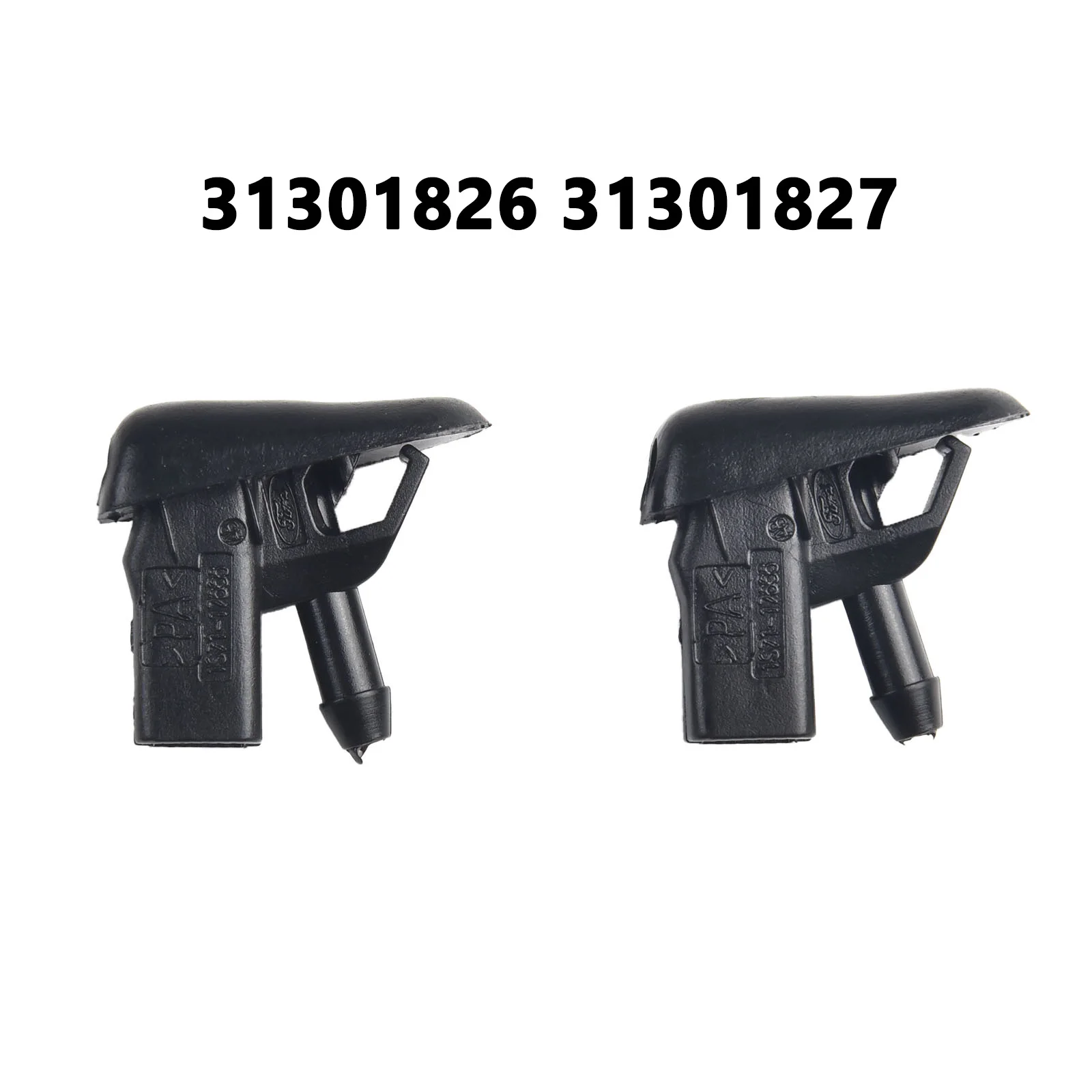 

2x Car Pair Windscreen Washer Jets Wear-resistant Auto Trim Fit For Volvo S60 XC60 S80 XC70 V70 31301826 31301827