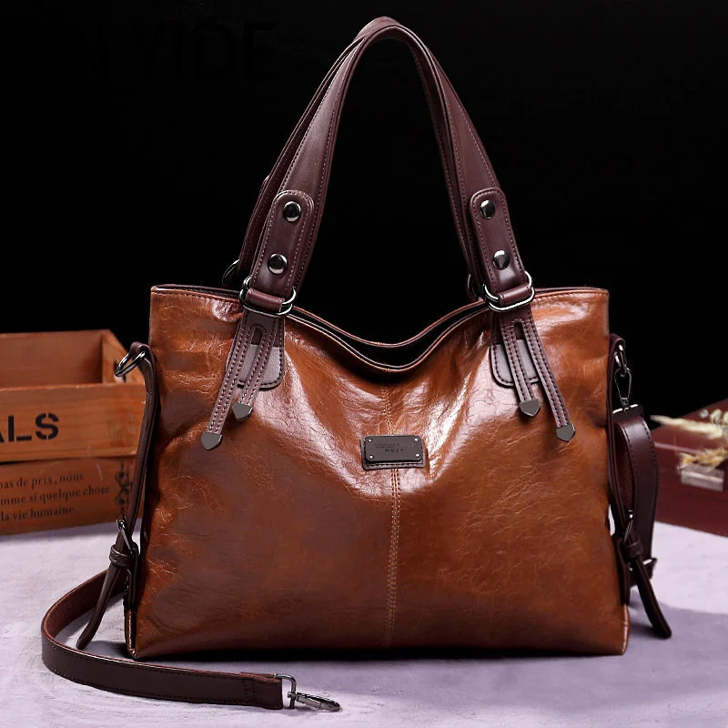 

2023 New Casual Tote Bag Women Handbags Soft Leather Shoulder Bags Vintage Big Capacity Crossbody Hand Bag for Ladies