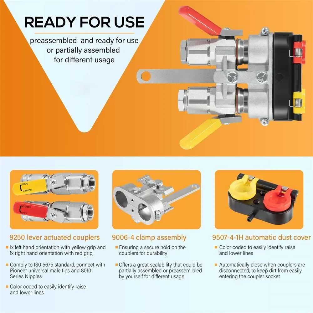 9500-4 комплект зажимов для сельскохозяйственного трактора с рычажным приводом