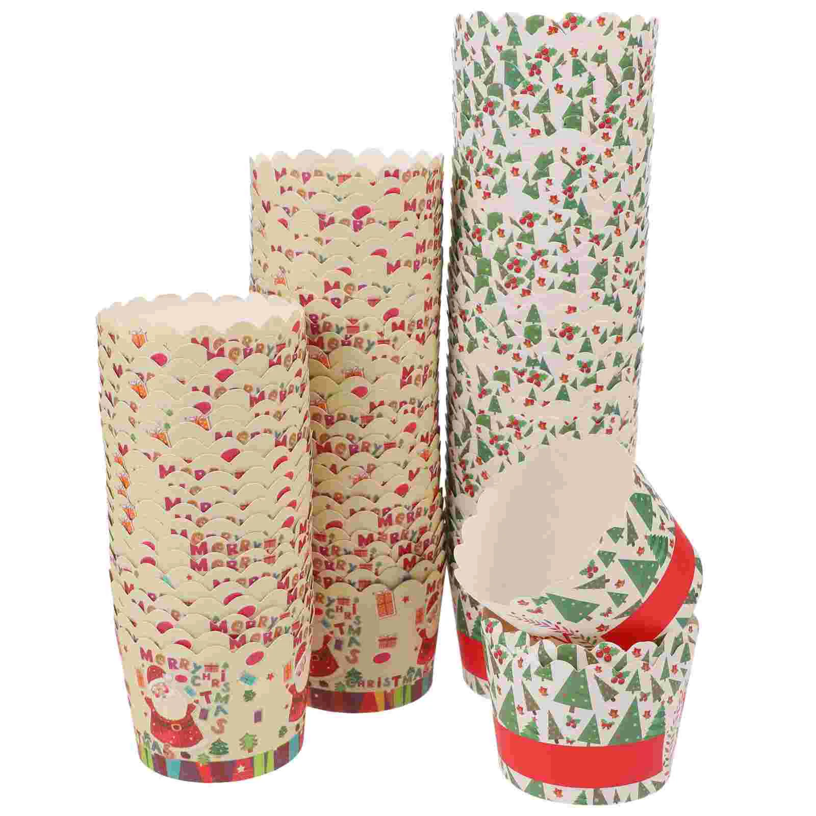 

150 Pcs Christmas Cake Cups DIY Muffin Baking Non-stick Paper Making Bakeware Supply