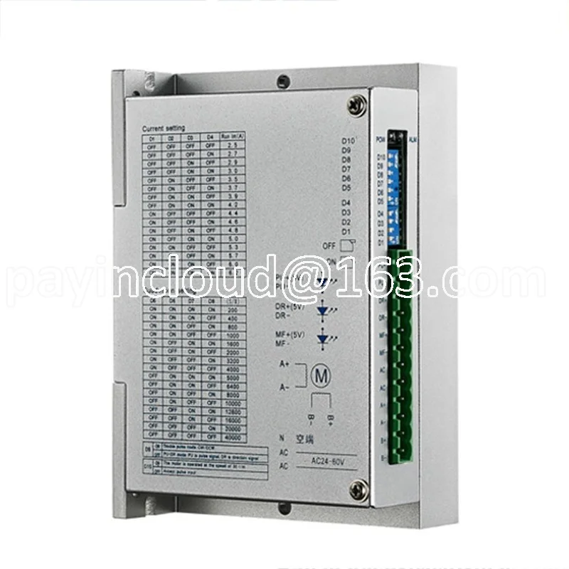 

Output current 2.5A-6.2A 80vdc stepper motor controller for printing machines