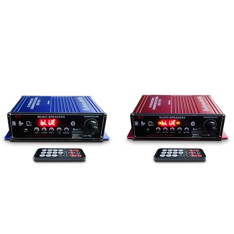 

AYHF-G7 домашний аудиоусилитель HIFI стерео усилитель мощности Bluetooth 5,0 автомобильные аудиоусилители музыкальный динамик с дистанционным управ...