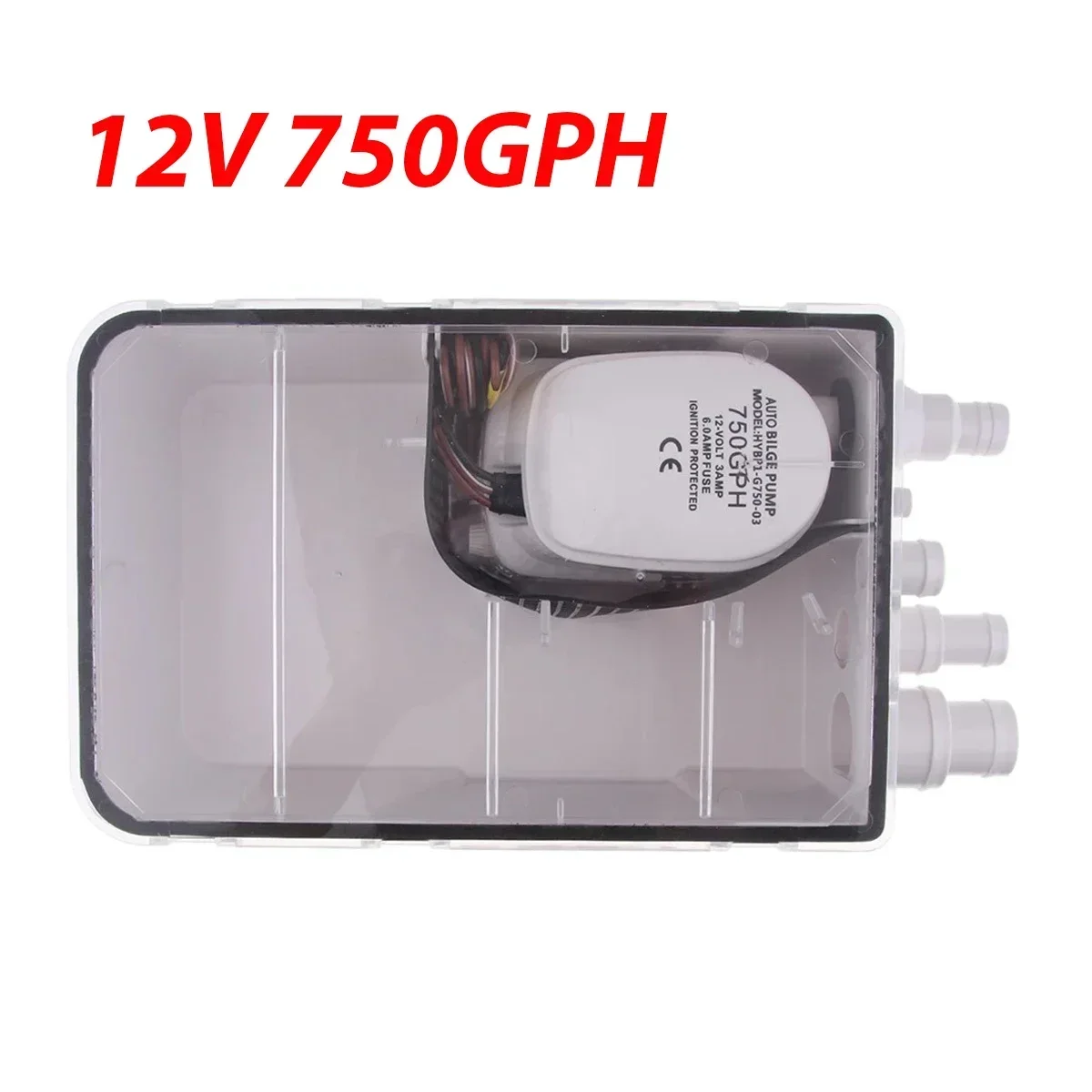 

Boat Shower Sump Pump System 12V 750GPH RV Bilge Drain Box Marine Multi Port Drain Box Motorhome Camper Shower Pump