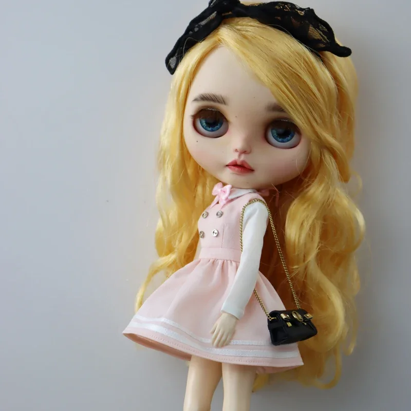 Платье для куклы Блайт комплект униформы Ob24 Ob22 одежда Azone школьный зимнее меховое
