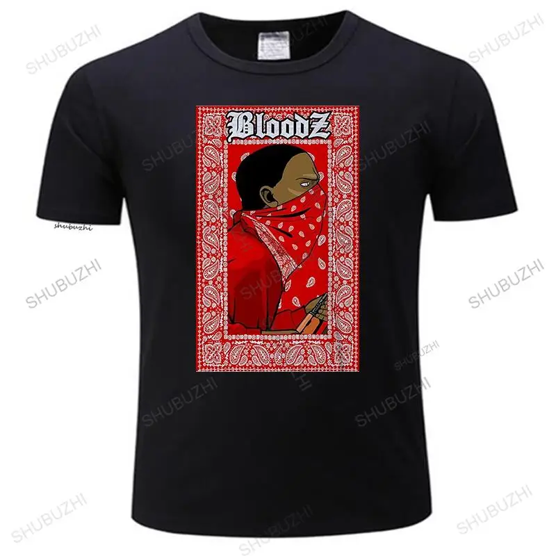 

men's summer high quality t shirt Blood Gang Tww-Shirt Bloodz Top Gang Gangsta Gangster America Red Bloods crew neck t-shirt