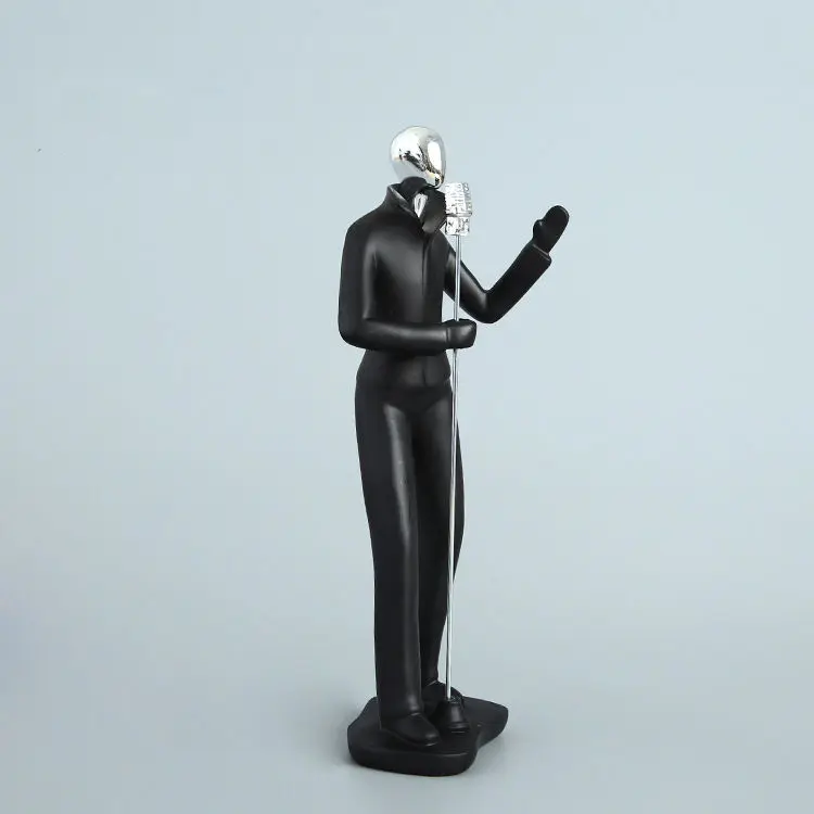 

[Ремесло] Современная абстрактная скульптура музыкальная группа свинцовый певец фигурка модель статуя художественная резьба Статуэтка из ...