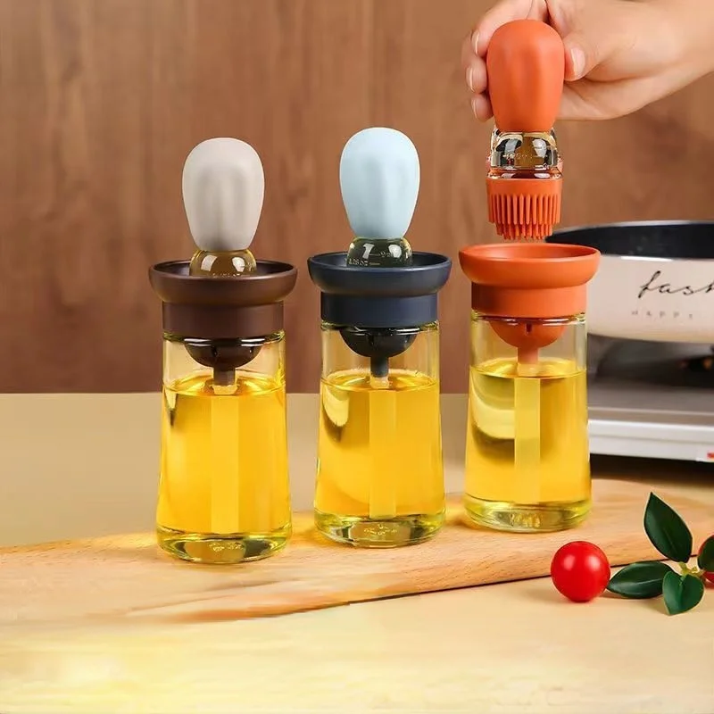 

180ml Kitchen Silicone Oil Bottle Baking Barbecue Grill Oil Brush Dispenser Pastry Steak Oil Brushes Kitchen Baking BBQ Tool