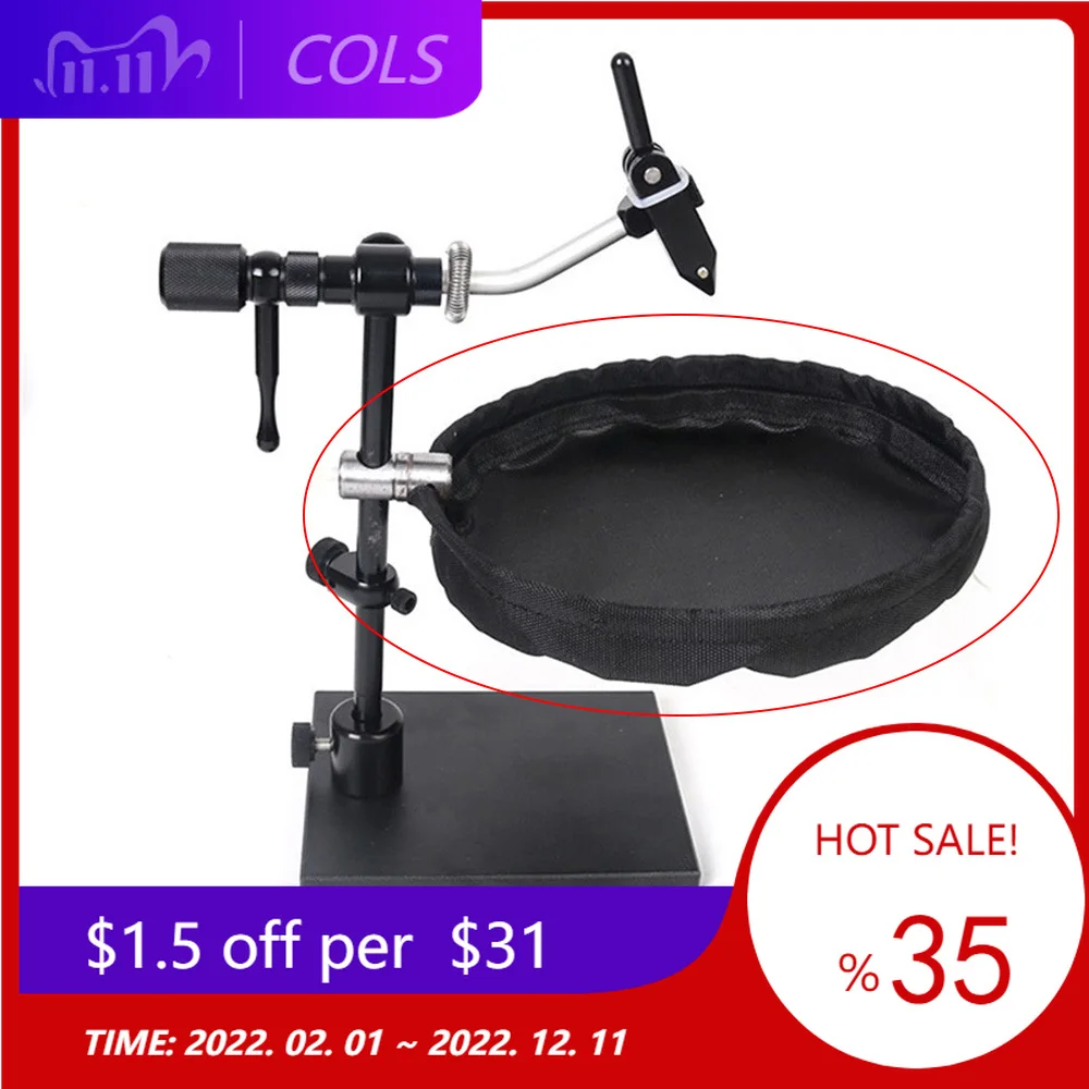 

Fly Tying Vise Trash Tray Fly Fishing Waste Basket Fly Tying Trash Holder Bag Tying Tools Nylon Fish Tackle Fishing Accessories