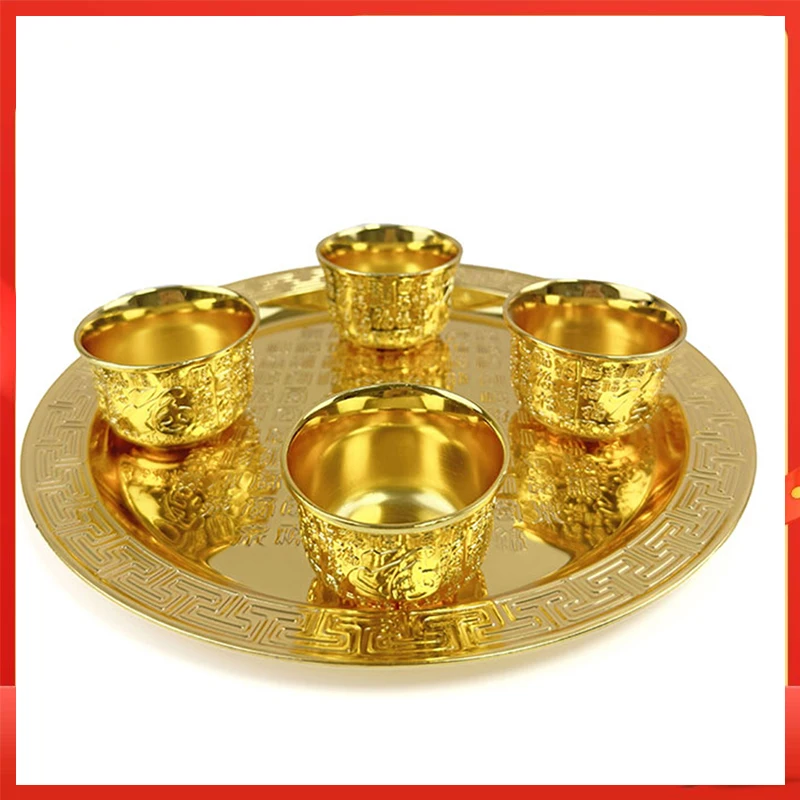 Китайский золотой чайный набор Momofuku домашний столик чайная чашка кунг-фу
