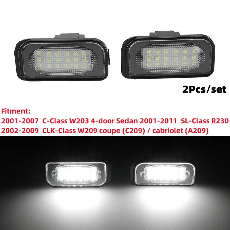 

2 шт./комплект, автомобильные фонари для номерного знака Mercedes Benz W203 SL CLK Class R230 W209