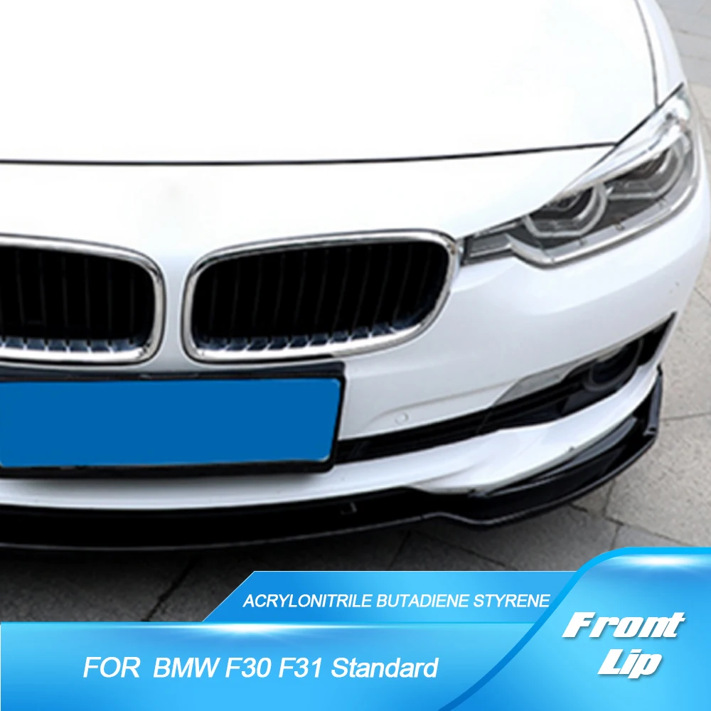 

Губа переднего бампера для BMW 3 серии F30 F31 Standard 2013-2018, разветвители переднего бампера, АБС, углеродное волокно, внешний вид/глянцевый черный