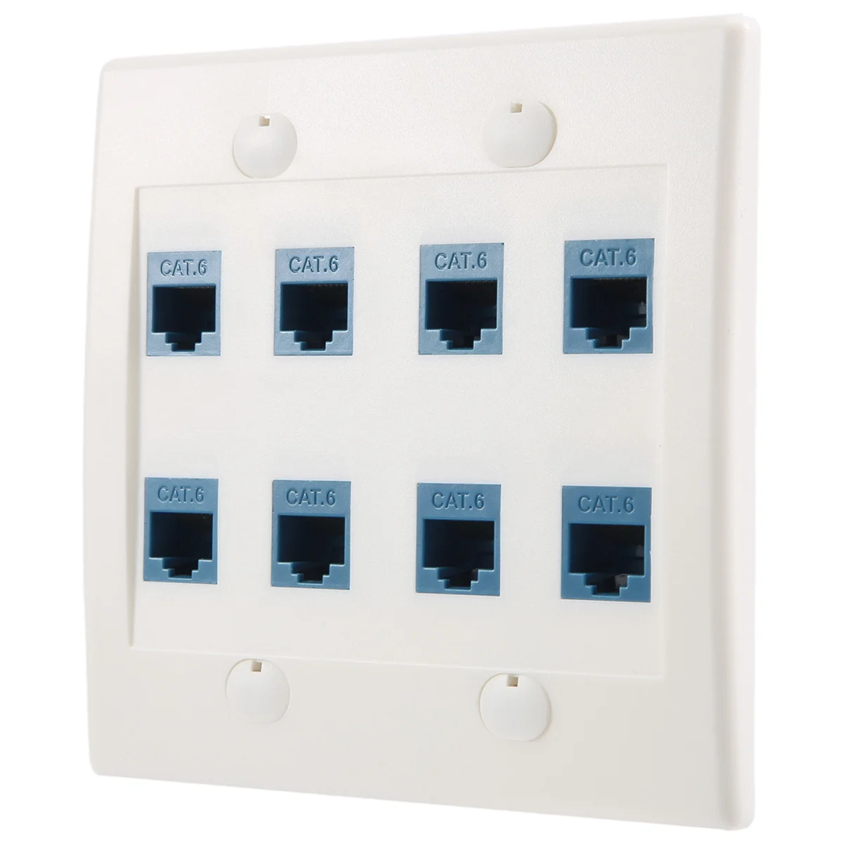 Настенная панель Ethernet 8 портов — двойной разъем Cat6 RJ45 сетевой кабель лицевая