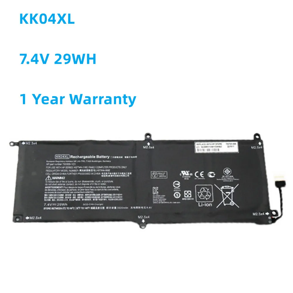 

7.4V 29WH KK04XL Battery for HP Pro HSTNN-I19C x2 612 G1 Tablet HSTNN-IB6E 753329-1C1 kk04 KKO4