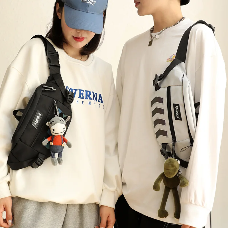 

INS Fashion Outdoor Waist Bag Waterproof Waist Bum Bag Running Belt Pouch Zip Fanny Pack Mobile Phone Chest Bag for Woman Man