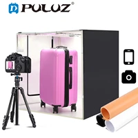 puluz 80cm lightbox photo studio box softbox 80w white light photo lighting studio shooting tent box kit 3 photography backdrop
