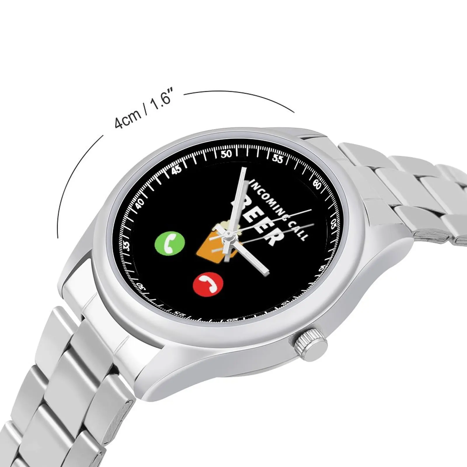 Кварцевые часы с входящим вызовом пива эксклюзивные наручные для питьевого