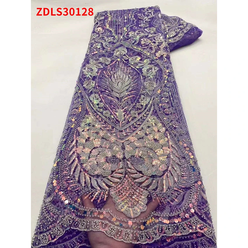 Прекрасная африканская одежда вышивка бисером блестки кружевная ткань низкая