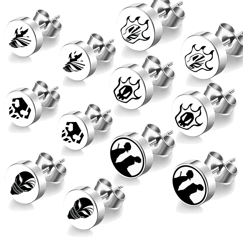 Женские серьги-гвоздики из нержавеющей стали, с отбеливателем