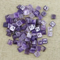 8mm natural stone amethyst ornament square non porous beads jewelry making charms necklaces bracelet accessories gems gift 30pcs