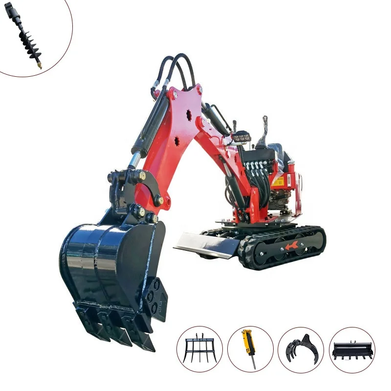 0.8ton Smallest Excavators 720mm Width 1 Ton 1.5ton Hydraulic Rubber Tracked Agricultural Small Micro Digger Machinery
