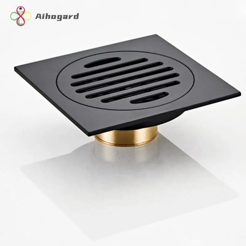 

Quartet Deodorant Floor Drain Drain Anti-spill Shower Drain To Water Square Floor Drain Brass Material 300g Floor Sink Strainer