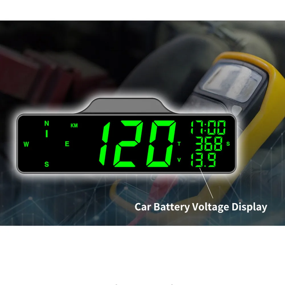 

New Car HUD Compass GPS Speedometer Overspeed Alarm Odometer C3060 Car Accessories High Quality HUD Compass GPS Speedometer