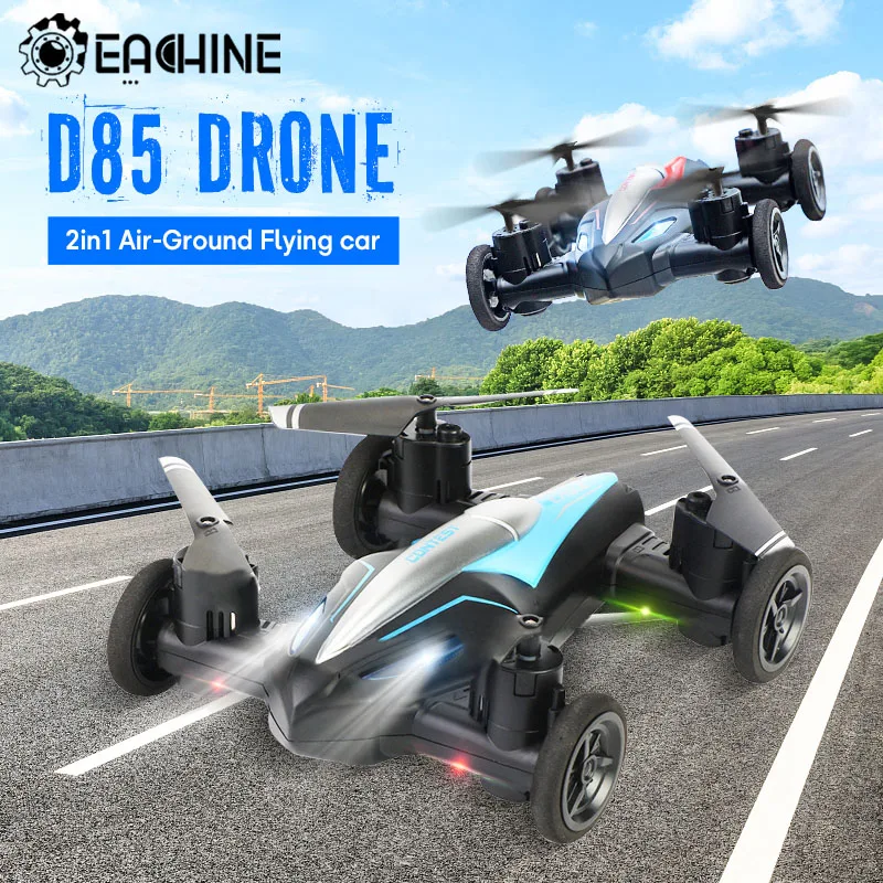 

Eachine D85 2-in-1 RC Drone Helicopter Land And Air 2.4G Dual Mode UAV Professional Flying Dron Quadcopter Driving RC Cars Toys dron mini drone Drones RC вертолет Игрушки для мальчика радиоуправляемый автомоб...