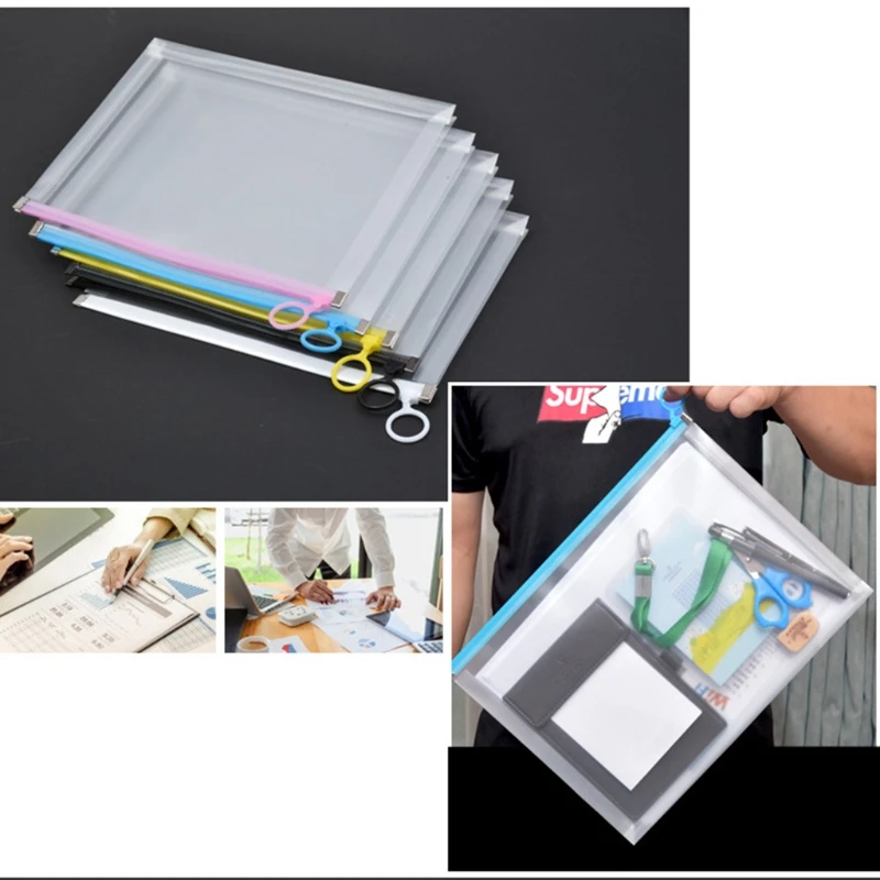 

Multifunctional Transparent A4 A5 File Folder Document Bag Organizer Waterproof School Office Supplies Stationery