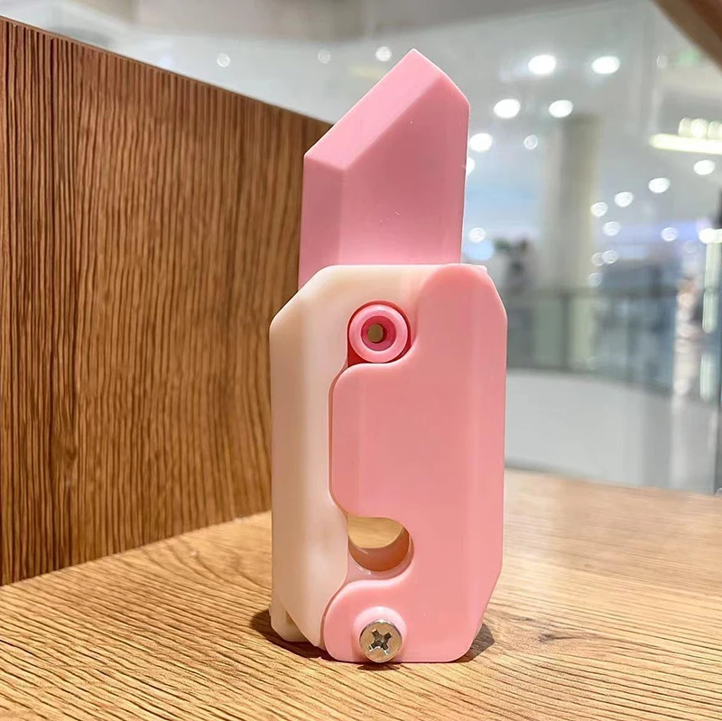 Новинка 3D редис Бабочка нож прямой прыжок ластик Гравитация мини брелок Детская