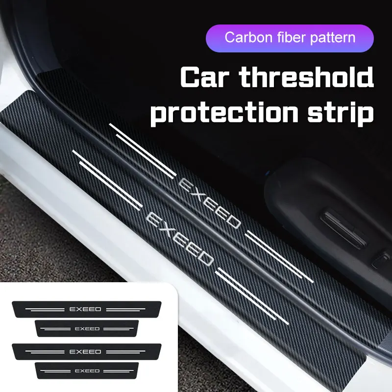 Фото Для Chery Exeed RX TX txl rx lx VX 2020 2023 2024 Автомобильная дверь стандартная полоса из углеродного волокна против царапин аксессуары №1