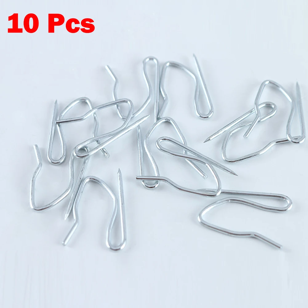 

10pcs Curtain Drapery Pin Hooks Silvery Great For Hanging Pleater Curtain And Achieving Traditional Look Made Of Stainless Steel
