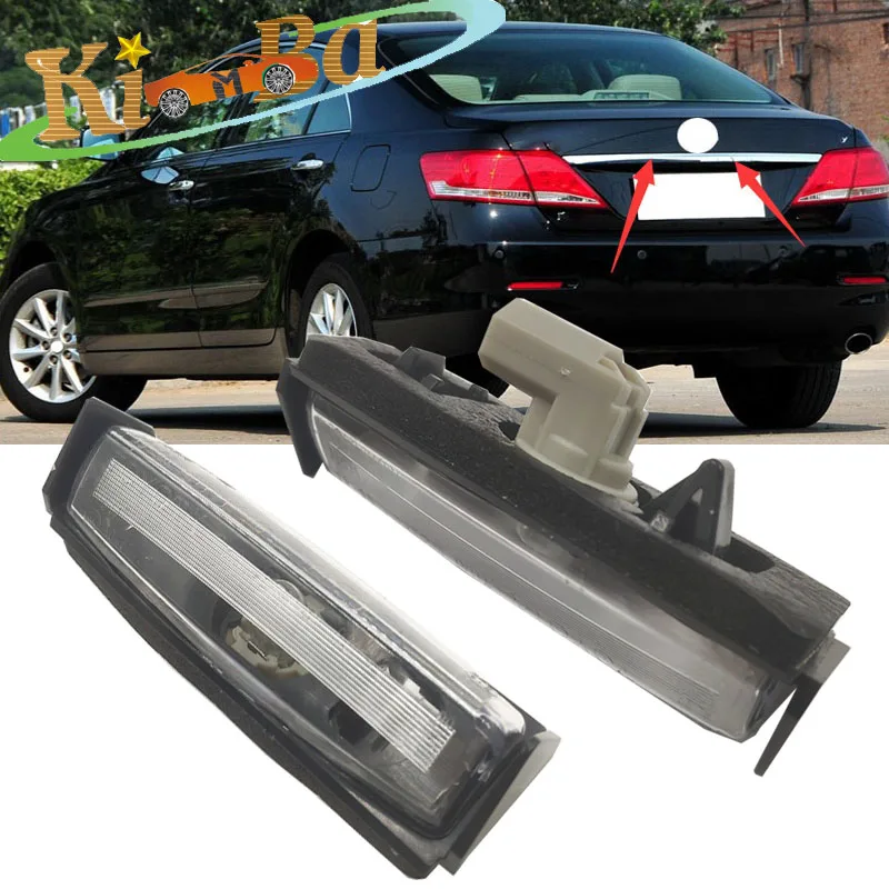 

KIMBA 2pcs For Toyota Camry 2006 2007 2008 2009 2010 2011 License Lamp Plate Light Lamp Lens 81270-06052 8127006050