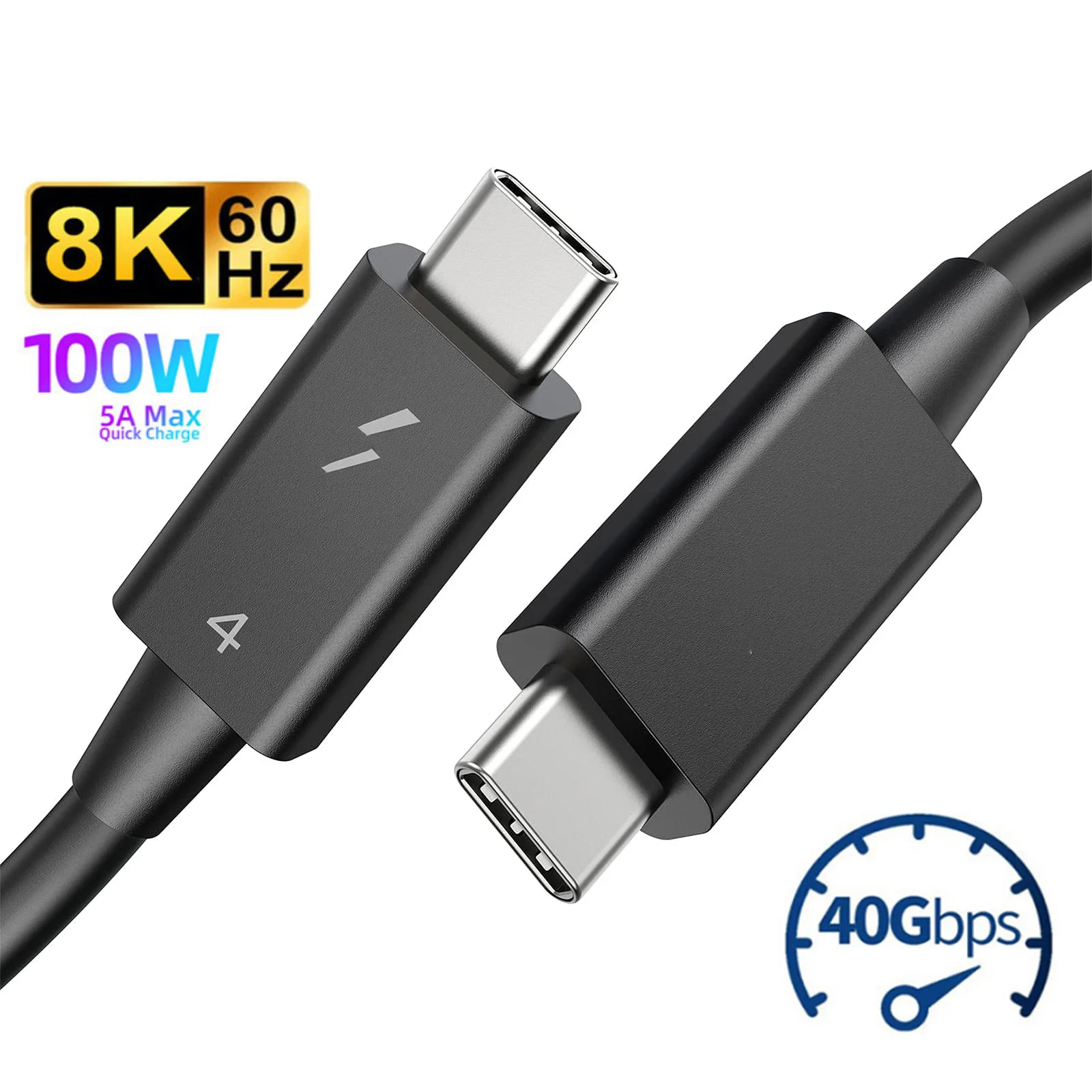 

USB C кабель USB 4 Type C 40 Гбит/с PD 100 Вт 5A/20 в 8K