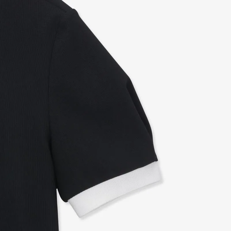 Women's Casual Polo Shirts with Pocktes Regular Fit Short Sleeve Polo Shirt with Contrast Color Collar for Women