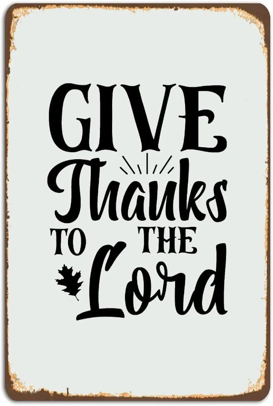 Nsprnl Цитаты Vntge Metl Sgn Ретро Gve Thnks Лорд Tn Rustc Wll Plque 8 12 nch
