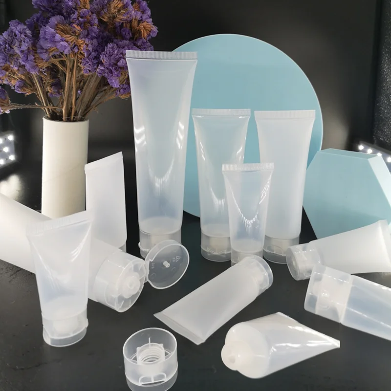 100 шт. пустые косметические мягкие тюбики 15-100 мл прозрачные пластиковые дорожные