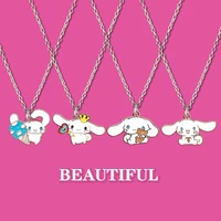 cartoon cute sanriod plush kuromi yugui dog devil kawaii alloy necklace women pendant jewelry gift girls birthday gifts toys