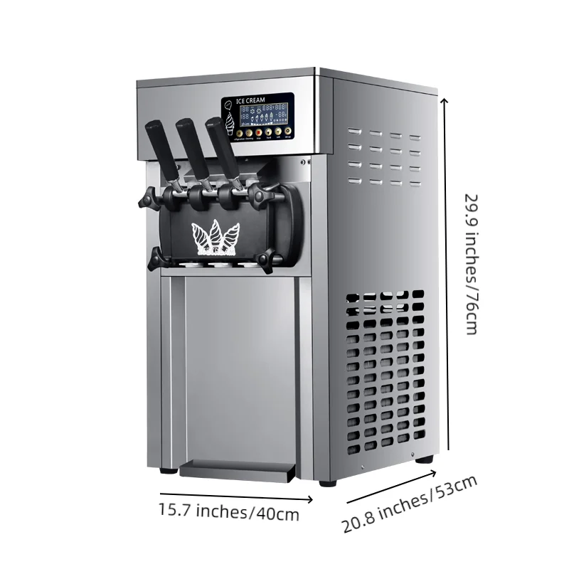 Настоящие фруктовые закуски автоматизированный морозильник для Gelato конусное