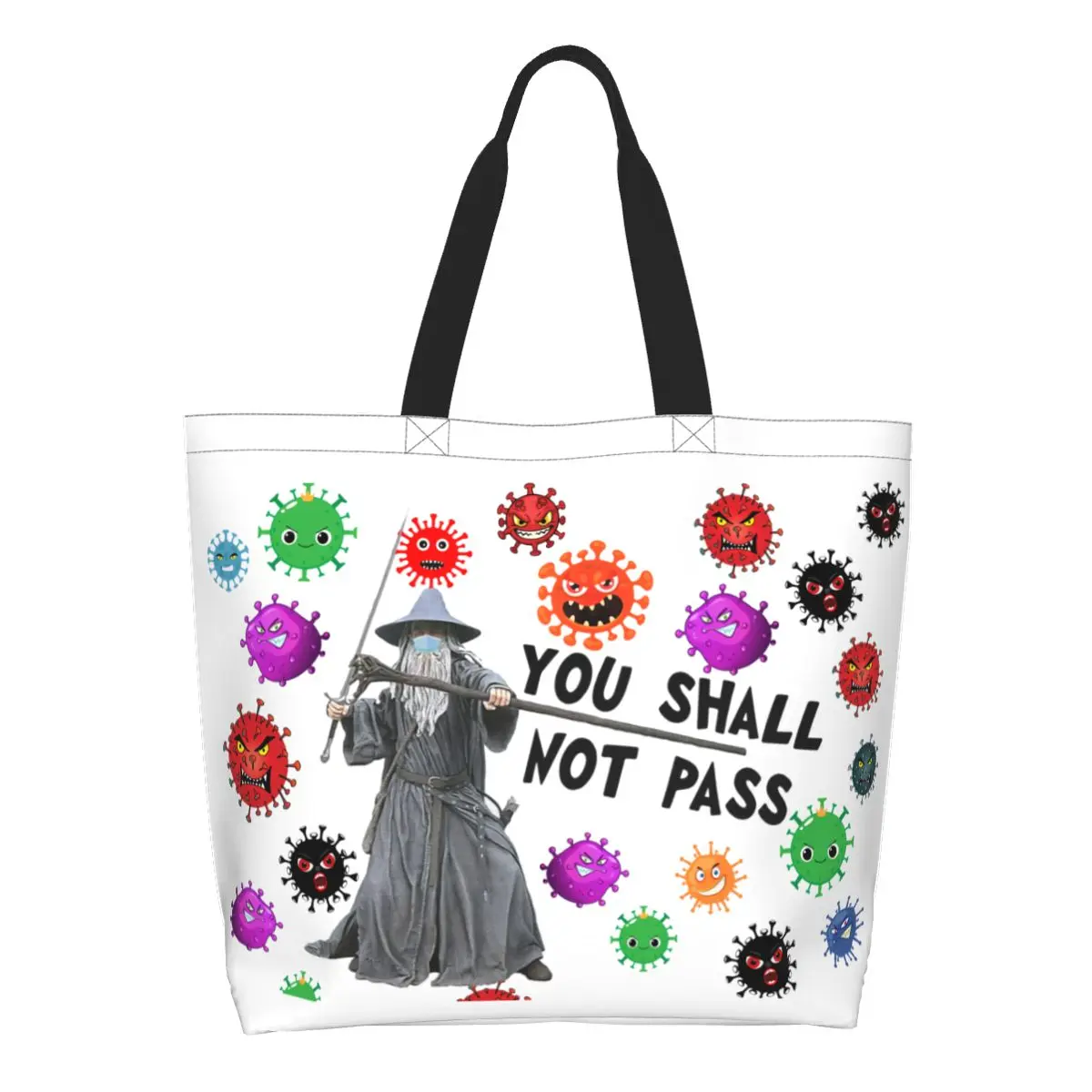 

Сумка-тоут женская холщовая, школьная Сумочка для покупок с волшебной ведьмой, вместительная сумка на плечо
